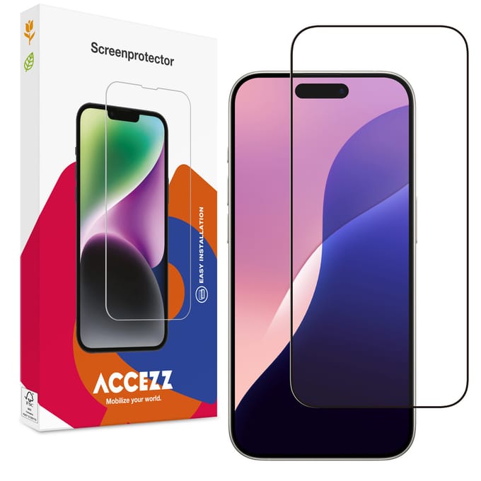 Accezz Gehard Glas Full Cover Screenprotector voor de Apple iPhone 18 Pro Max / 17 Pro Max / 16 Pro Max