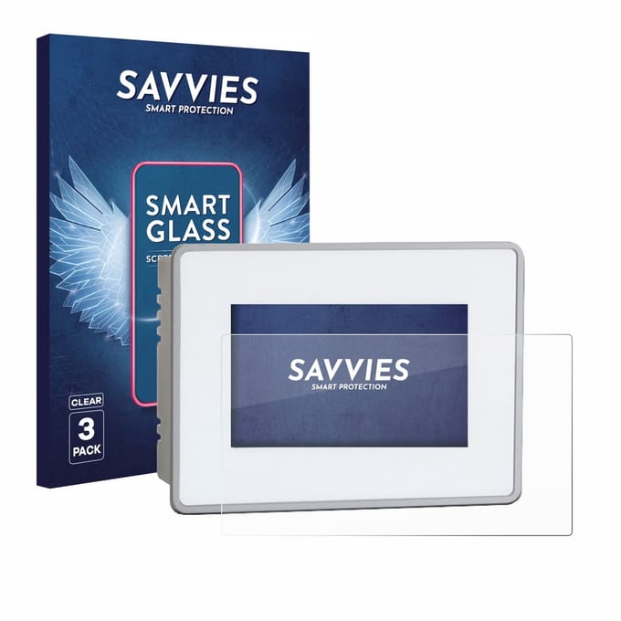 3 Stuks Savvies Screenprotector - geschikt voor BUCHER automation JetView 1004 - beschermfolie glas transparant