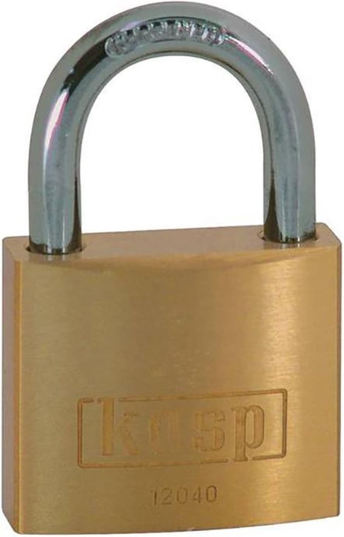 Kasp K12040 Hangslot 40 mm Verschillend sluitend Goud-geel Sleutelslot