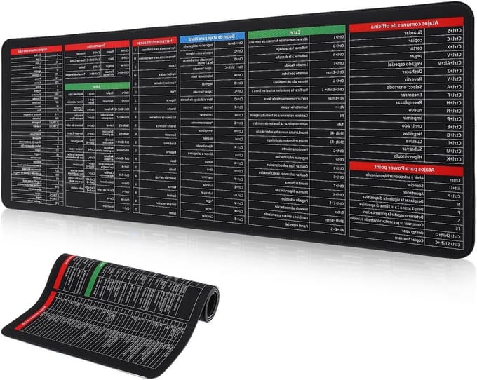Dikke muismat met antislip rubberen basis voor Excel, gaming en bureaubehoeften, groot formaat