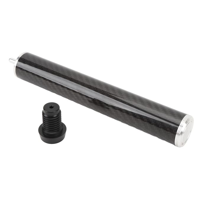 Poolkeu Verlengstuk Kit Koolstofvezel Aluminiumlegering Biljart Professionele Extender 8 inch gray
