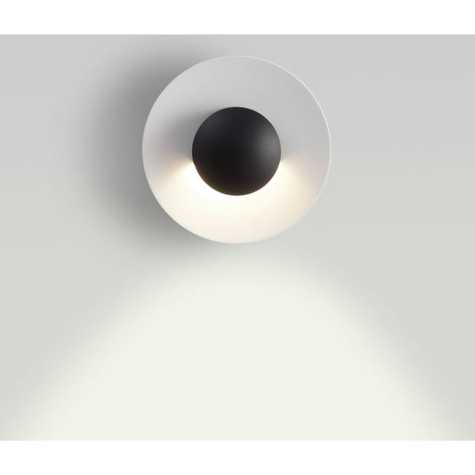 Marset Ginger C Wandlamp Outdoor - zwart-wit - Ø15 cm