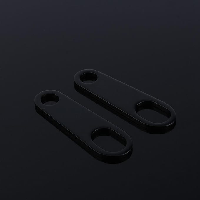 2X Supports d'amortisseurs de phare antibrouillard noirs pour moto custom bobber