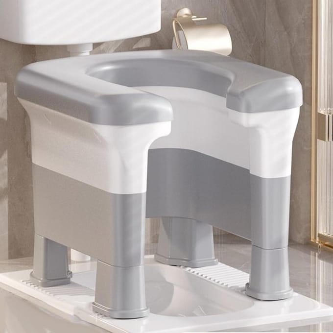 Douchekruk - Badbank - Comfortabel Douchen - Waterbestendig Ontwerp - 37 cm Hoog - Grijs