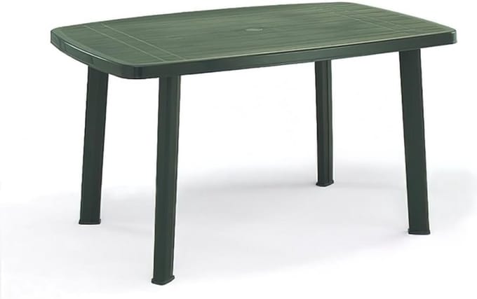 Royale groene tuintafel 140x90 cm voor buiten en tuin