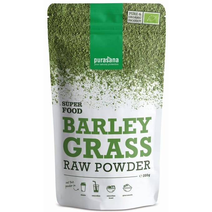 Purasana Gerstegras poeder/poudre herbe d'orge vegan bio (200g)