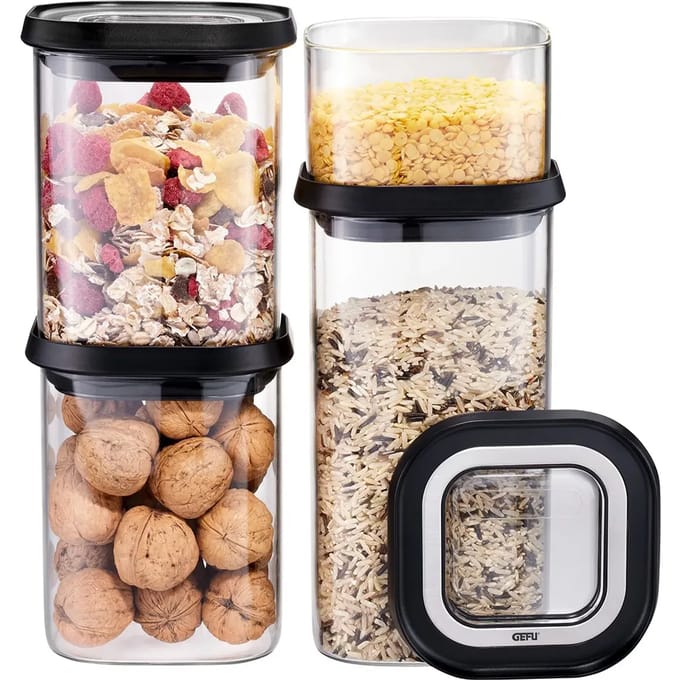 GEFU Vershoudbak PANTRY - set van 4 - glas