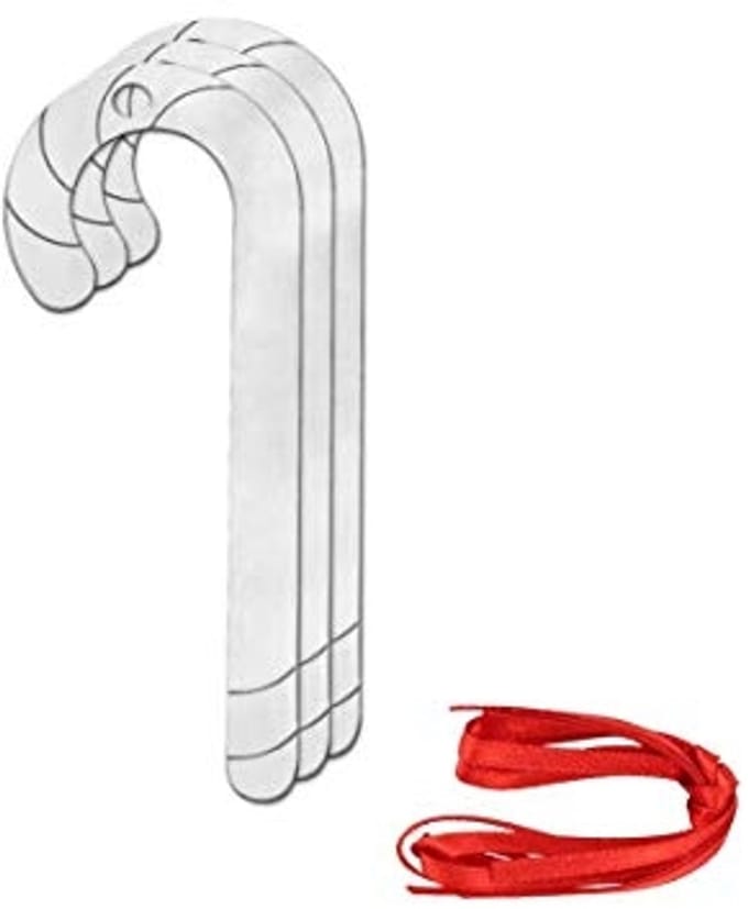 Personaliseerbare kerstboomversiering | zuurstok | 3 stuks
