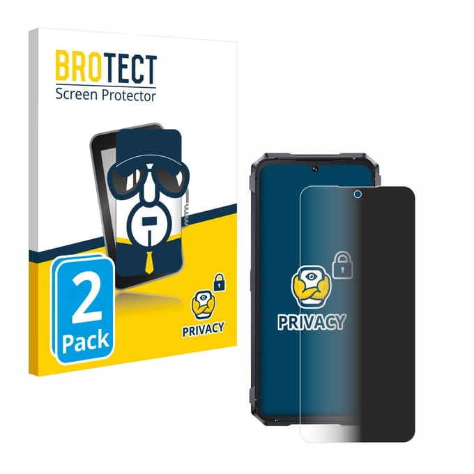 BROTECT - privacy screenprotector voor Cubot King Kong 11 - Folie Beschermfolie Blauwlichtfilter 2 Stuks
