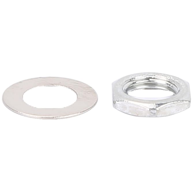 5 Stuks Metalen Elektrische Gitaar en Bas Jack Socket Vervangingsmoeren met Ringen Set(M8) white