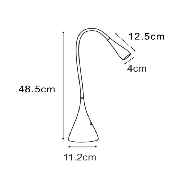 Lucide ZOZY - Bureaulamp - LED Dimbaar - 1x4W 3000K - Zwart