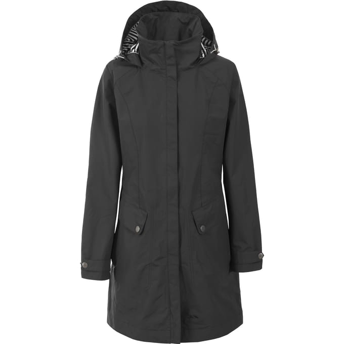 Trespass - Dames Rainy Day Waterproof Jas (Zwart)