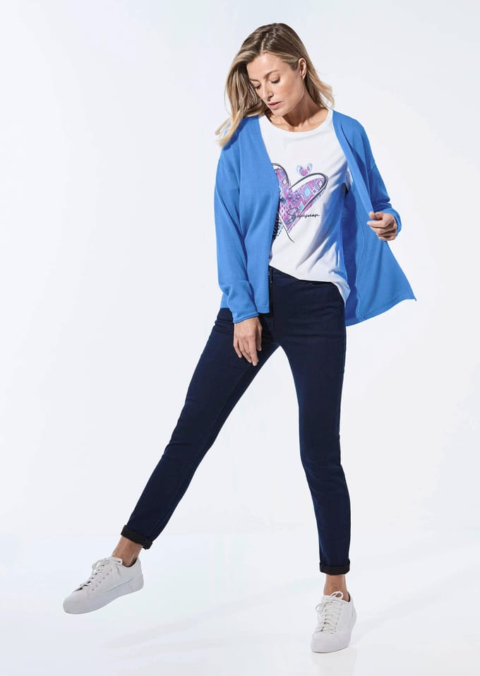 Cardigan - blauw - Gr. 48 van Goldner Fashion