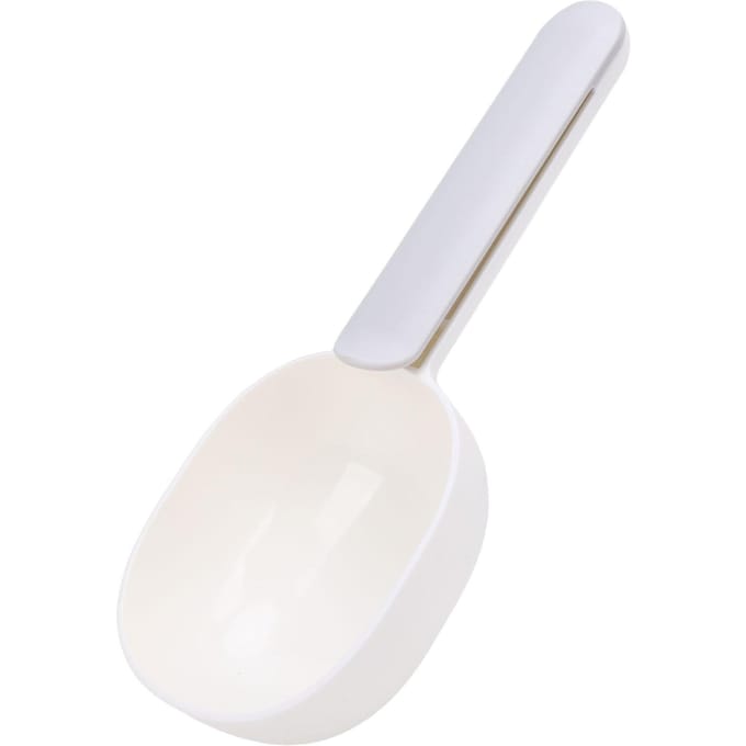 Hondenvoer Schep met Clip ABS Plastic Multifunctionele Hondenvoer Maatbeker voor Hond Kat white