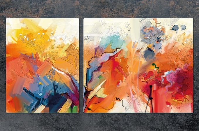 TMK ArtDeko Serie - Snijplank - 100x52 cm - Veelkleurig - Glas