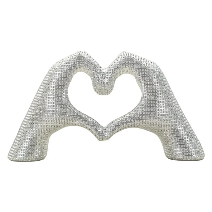 Decoratie Hands Lover Silver 25×7,5×13,5 cm