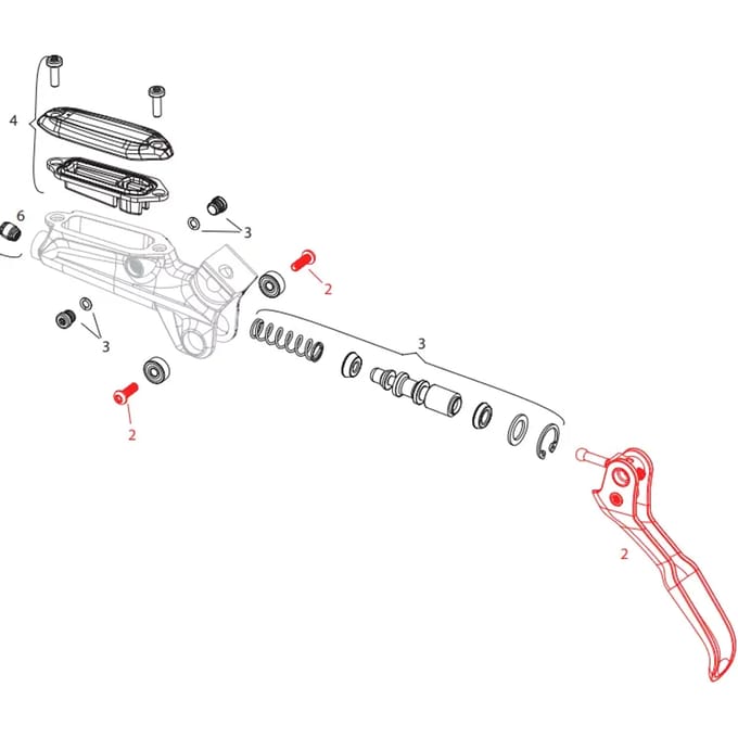Sram Leva Level Ultimate Carbon Hendel Zwart