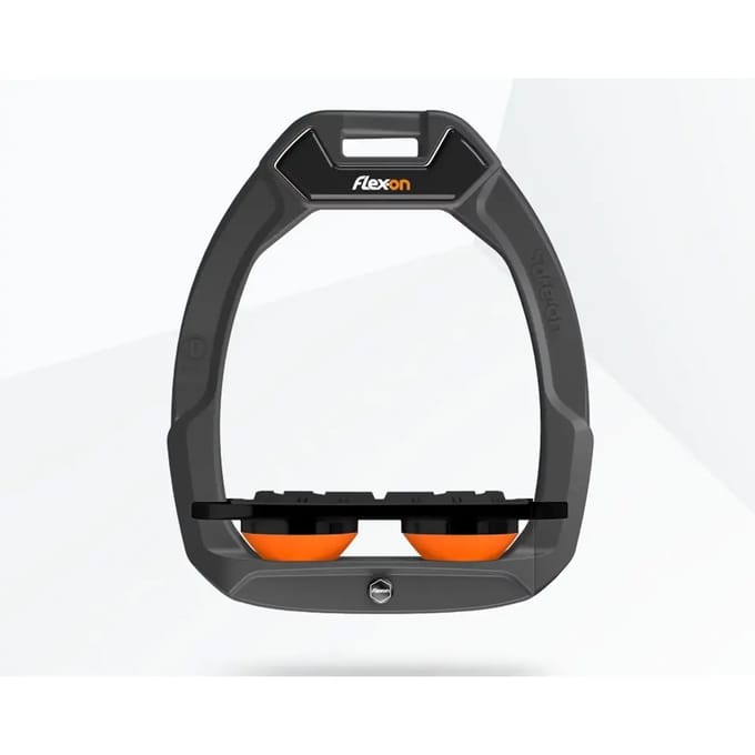 Veiligheidsstijgbeugels Plat Grip Antraciet/Zwart/Oranje Flex-On Safe-On