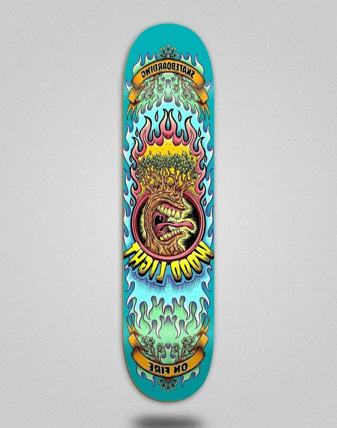 Skateboard Deck - Houten Plank - Straat Kunst - Ontworpen voor Tricks - 8.5 Inch - Teal