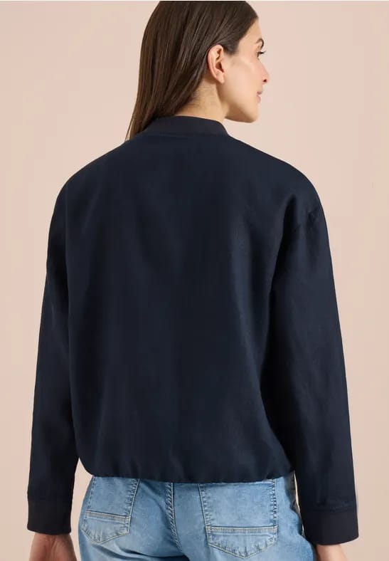 Linnen blouson met rimpels