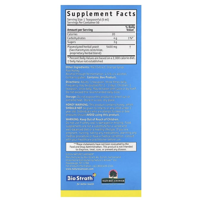 Bio-Strath, Origineel, Gefermenteerde Kruiden gist Postbiotica, 250ml(8.4oz)