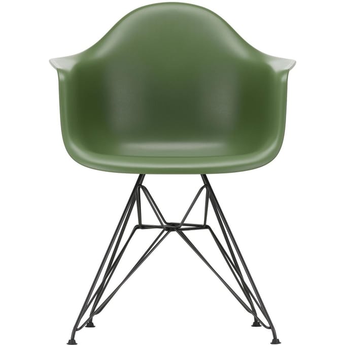 Vitra DAR Eames Plastic Armchair - forest RE - zwart