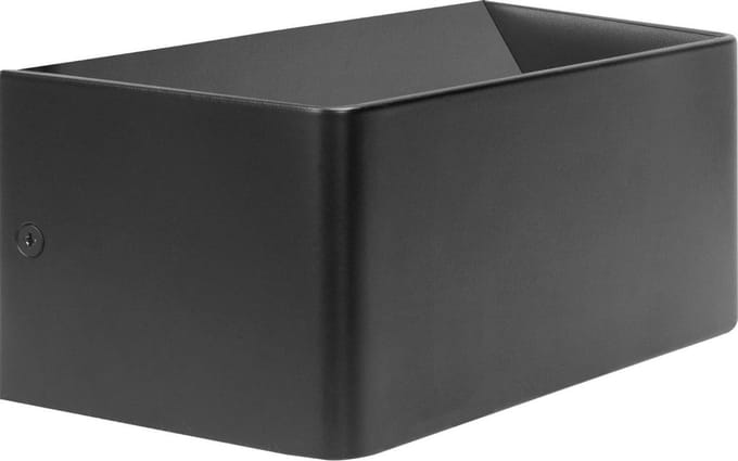 Zwarte aluminium wandlamp 20cm met geïntegreerde LED