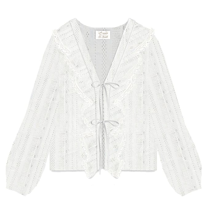 mc2 heilige barth Lange mouw shirt met strik EVI0001-00472L