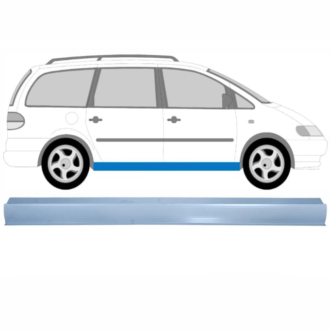Reparatie dorpel voor Ford Galaxy 1995-2010 / Links = Rechts (symmetrisch)