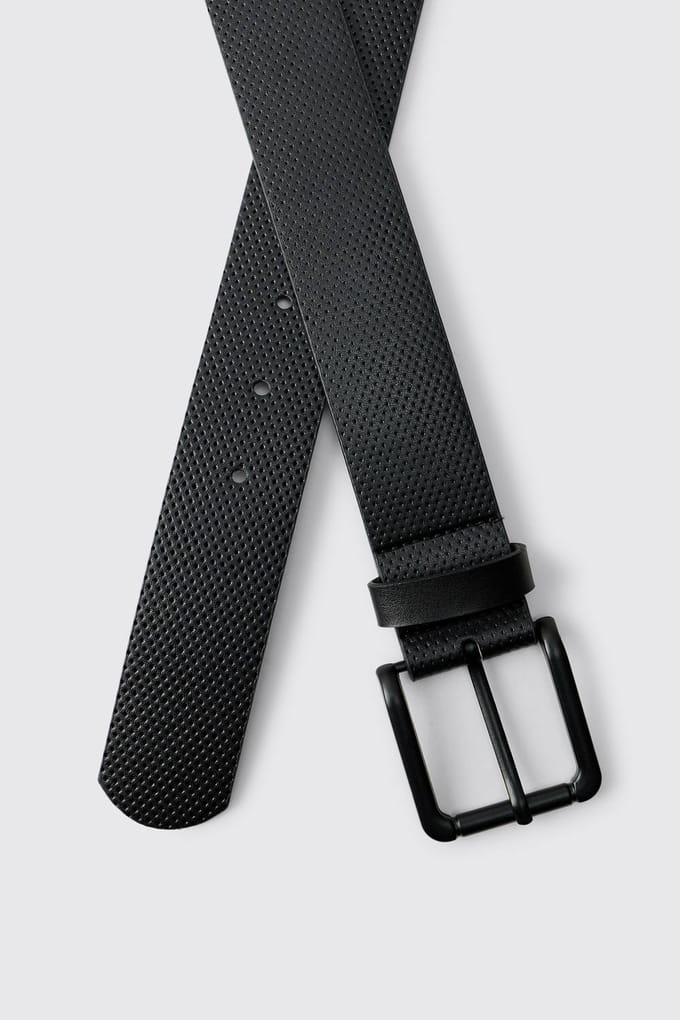 Riem Met Reliëf Textuur | Black | Size Large/XL