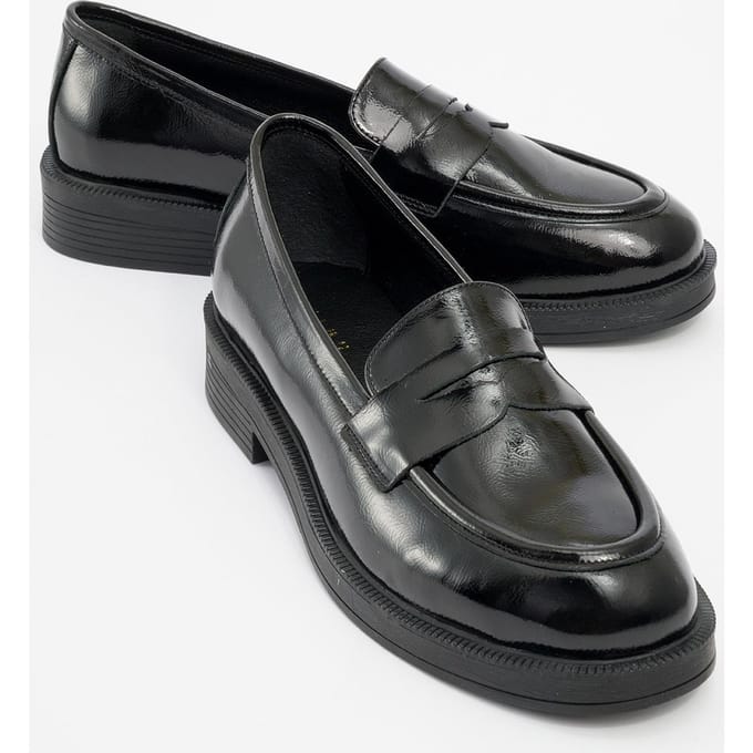 Bree Platform Penny Leren Loafer Dames