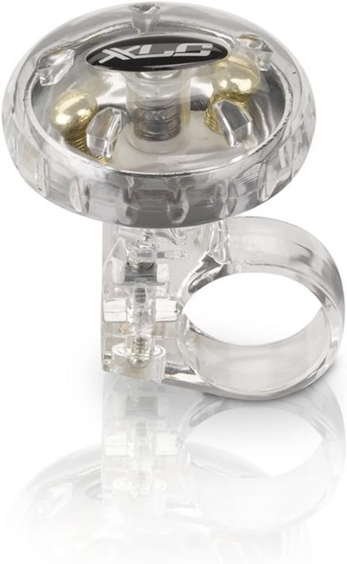 Transparante deurbel 36mm met klem 22.2mm - Zilver