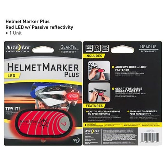Nite Ize Helmet Marker plus LED Rood HMP -03 Fiets