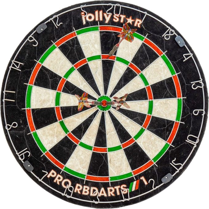 RB Darts Dartboard Pro - professioneel dartsbord - 451x38mm - Sisal