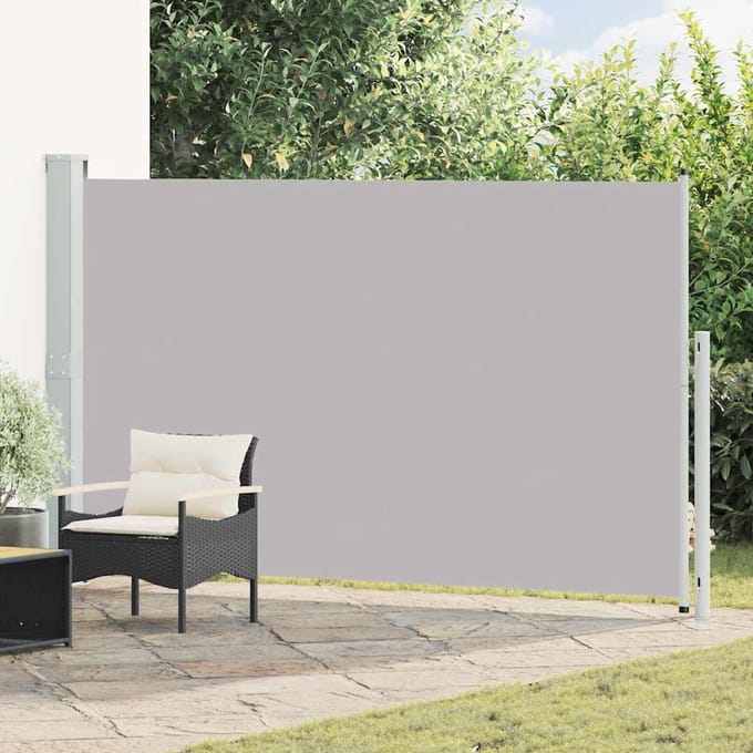 vidaXL - Tuinscherm - uittrekbaar - 180x314 - cm - grijs