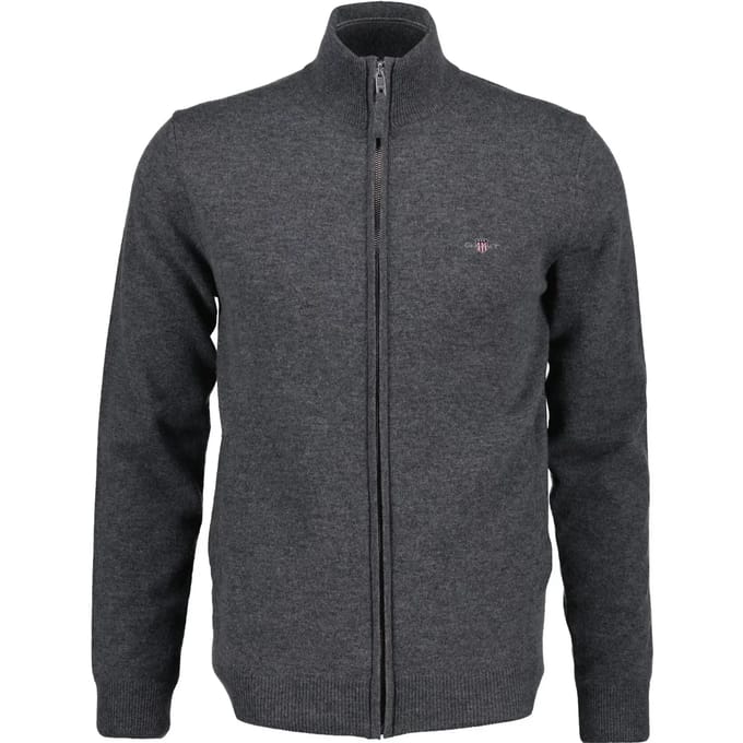 Gant 87314 Trui Met Volledige Rits Grijs M Man