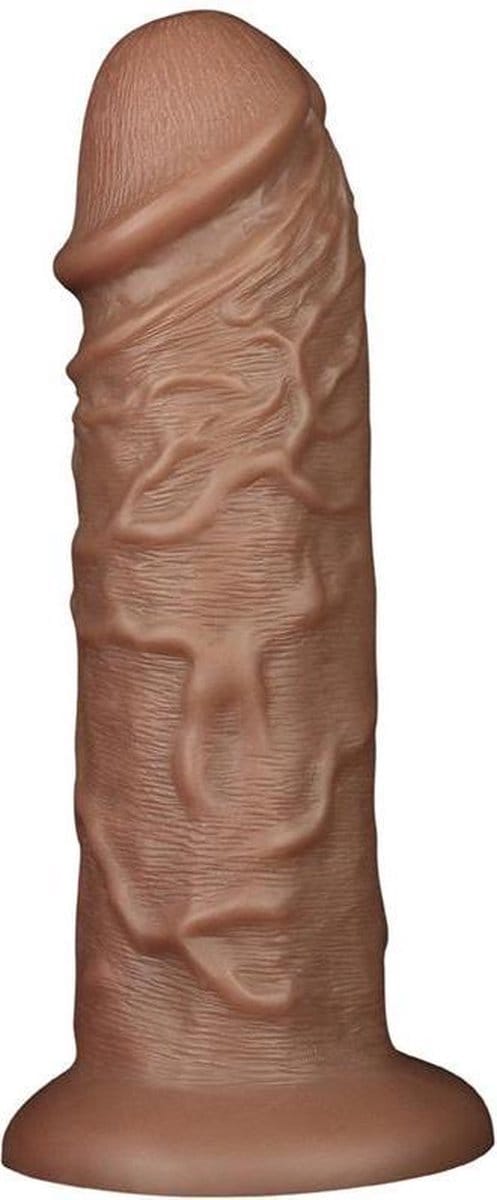 LoveToy - Realistic Chubby Dildo 27 cm - Bruin
