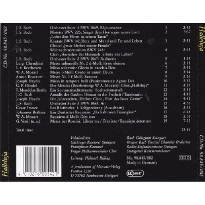 Helmuth Rilling - Mozart: Halleluja (CD)