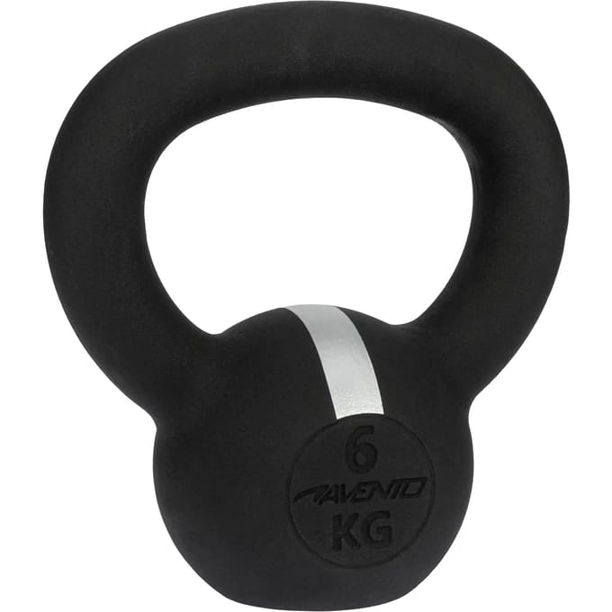 Avento Kettlebell - 6 kg - Gietijzer - Zwart/Zilvergrijs