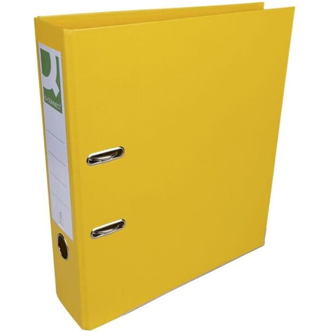 Q-CONNECT ordner, voor ft A4, volledig uit PP, rug van 8 cm, geel