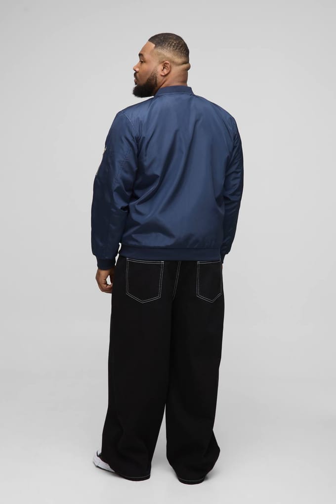 Plus Lightweight Ma1 Overgesizeerde Bomberjack | Navy | Size 2XL