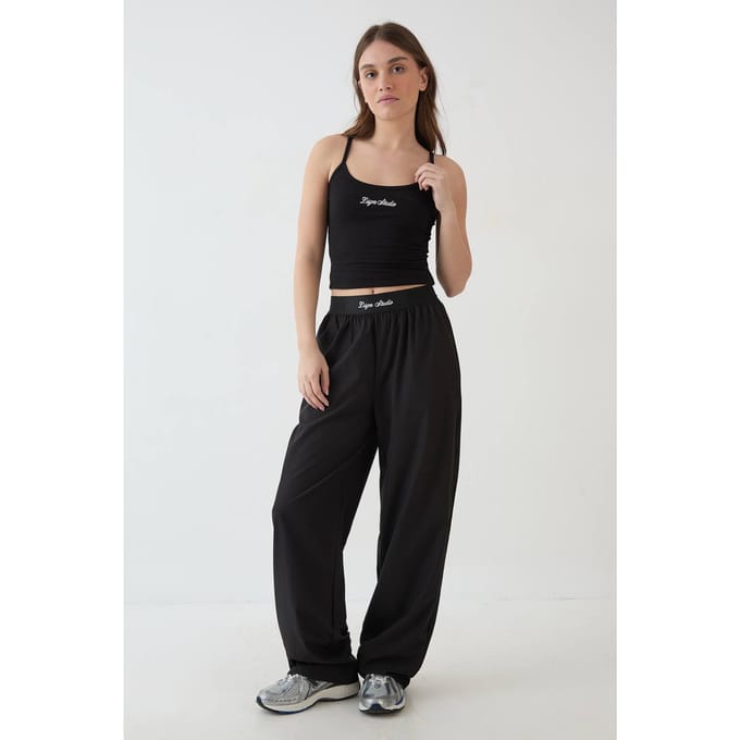 Dames Dsgn Studio Bandjes Cami Vest Top | Black | Maat: XL