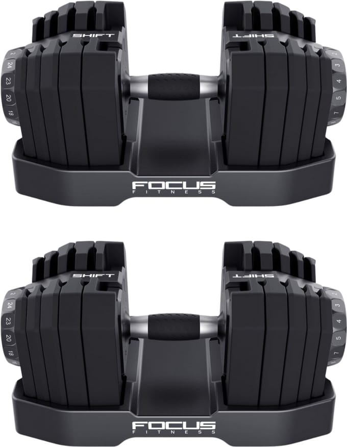 Focus Fitness Force 8 Trainingsbank – Incl. Shift Dumbbellset 24 kg