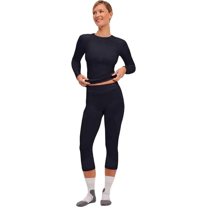 FALKE 3/4 Warm Tights sneldrogend functioneel functioneel ondergoed dames zwart - maat XS