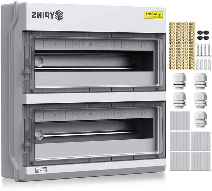 Verdeelkast Opbouw - Zekeringkast Buiten - Elektrische Beveiliging - IP66 Waterdicht - 36 Modules - Grijs