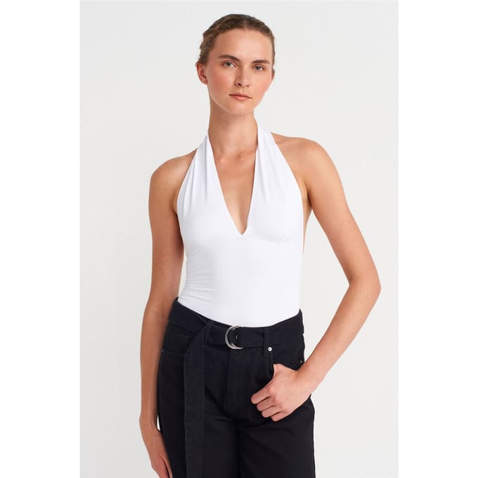 Slim-fit Halterneck Blouse