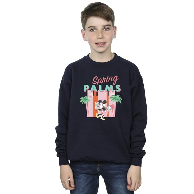 Disney Jongens Minnie Mouse Lentepalmen Sweatshirt (Marineblauw)