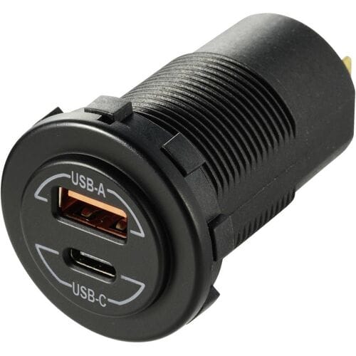 VOLTCRAFT VC-PD 60W 12/24V Power-Delivery USB-inbouwcontactdoos auto 60 W 12/24 V