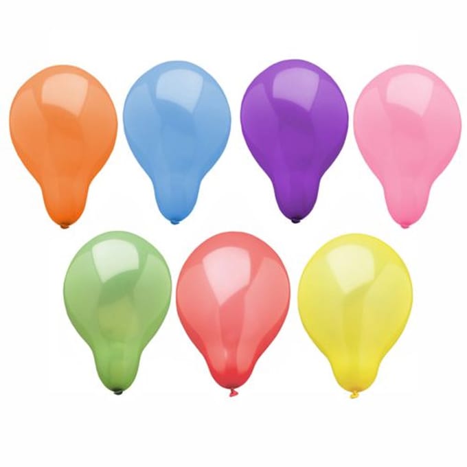 12x 25 Ballonnen Ø 16 cm assorti kleuren