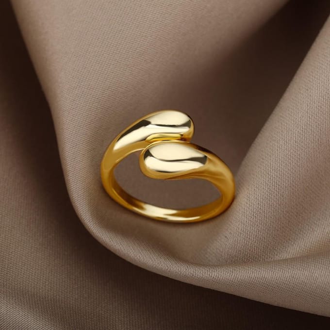 Mode Knuffelringen Verstelbare Open Ring Dames Temperament Persoonlijkheid Creatief Liefde Knuffelring Geliefde Moeder en Dochter Sieraden resizable brown